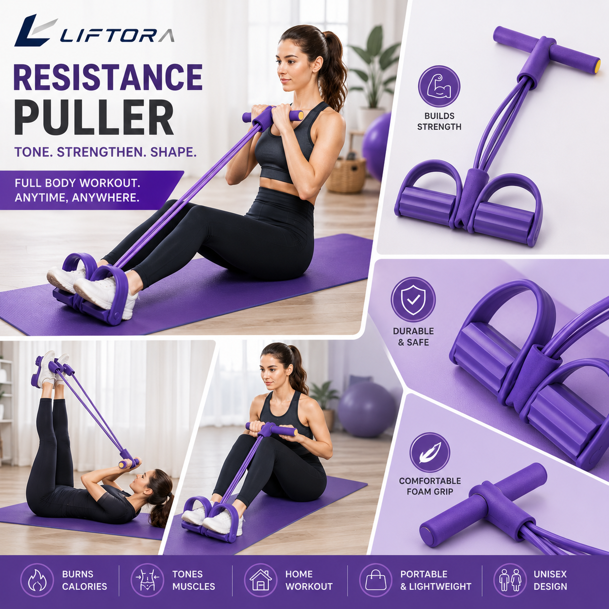 Liftora™ Portable Fitness Puller & Toning Band